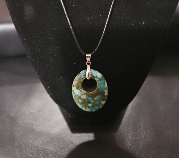 African Turquoise Pendant - Picture 7 of 11